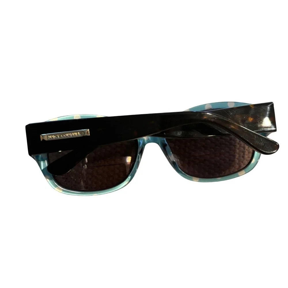 Juicy Couture Black Label‎ Tortoise Blue Polka Dot Bifocal Sunglasses with Case
